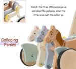 Wooden Galloping Ponies 2-in-1 Push & Pull Learning Walker - Image 3