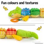 The Cuddle Croc, Musical Stuffed Infant Activity Toy with Teether, Rattle & Crinkles - Image 5