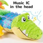 The Cuddle Croc, Musical Stuffed Infant Activity Toy with Teether, Rattle & Crinkles - Image 2
