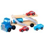 Wooden Toy Fire Truck & Car Transport Vehicle Set for Kids  - Image 10
