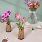 3D Wooden Puzzle – Pink Tulip - Image 4