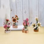 3D Wooden Puzzle – Pink Tulip Bloom Set - Image 4