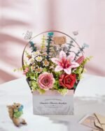 3D Wooden Puzzle – Flower Basket - Image 2