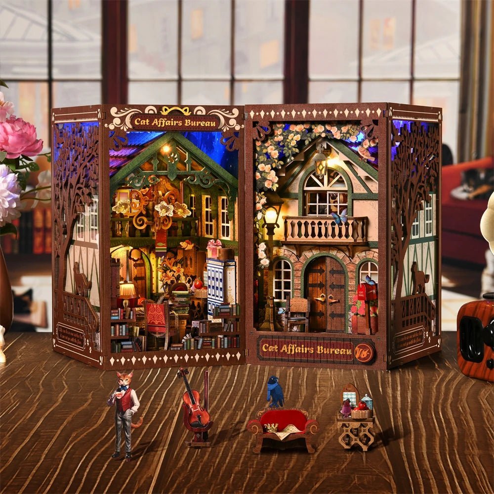 Cat-Affairs-Bureau-Miniature-Book-Nook-Kit-Book-Nook-Kit-26065720049706.jpg Cat Affairs Bureau Book Nook - Image 1