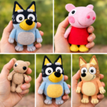 Peppa Pig Crochet Pattern & Bluey Family Doll – Amigurumi Bundle