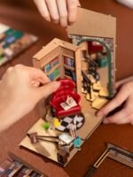 DIY Bookstore Book Nook Kit Miniature Library Scene with LED Lights - Image 3