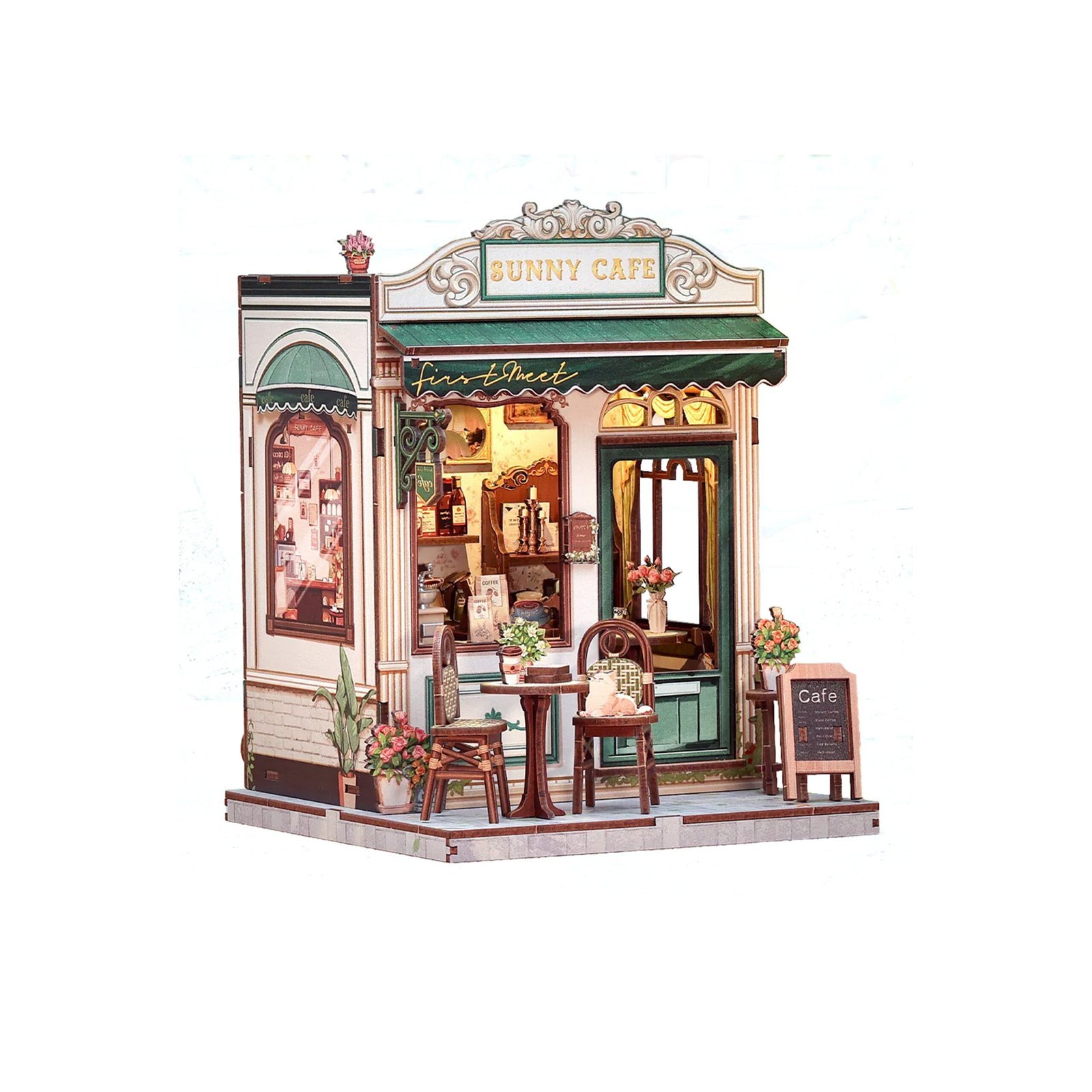 Hands_Craft_DIY_Miniature_Book_Nook_Kit_Sunny_Caf-scaled-1.jpg Sunny Café Book Nook - Image 1