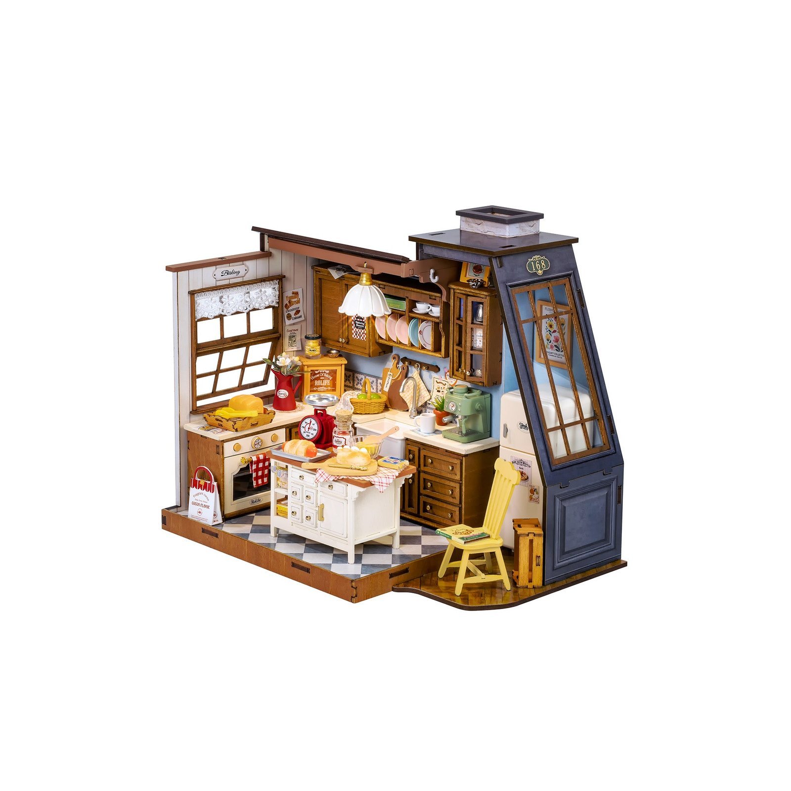 Hands_Craft_DIY_Miniature_House_Kit_Baking_Kitchen.jpg Baking Kitchen Book Nook - Image 1