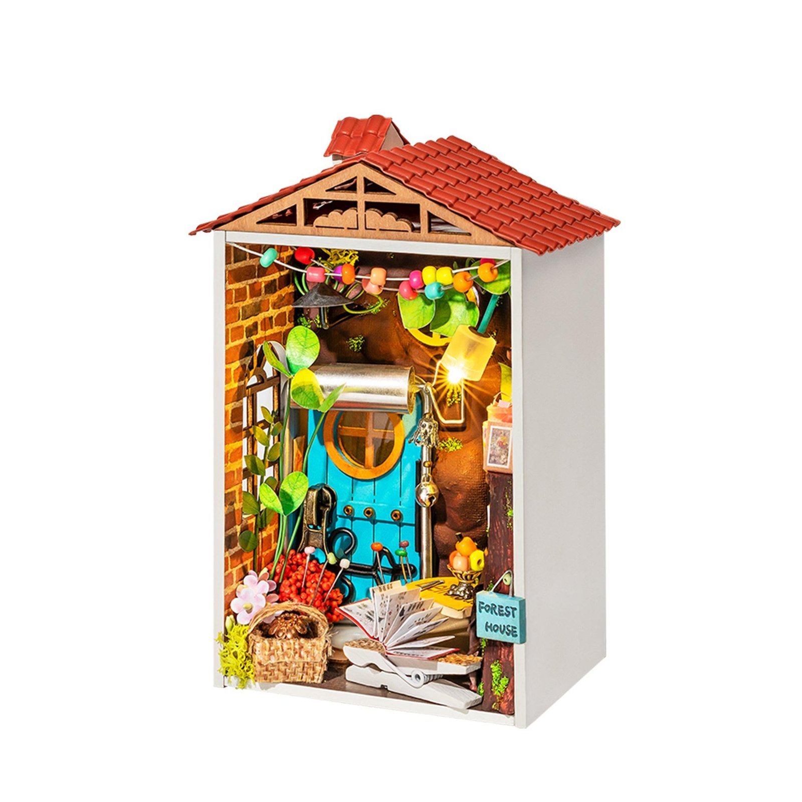 Hands_Craft_DIY_Miniature_House_Kit_Borrowed_Garden.jpg Borrowed Garden Book Nook - Image 1