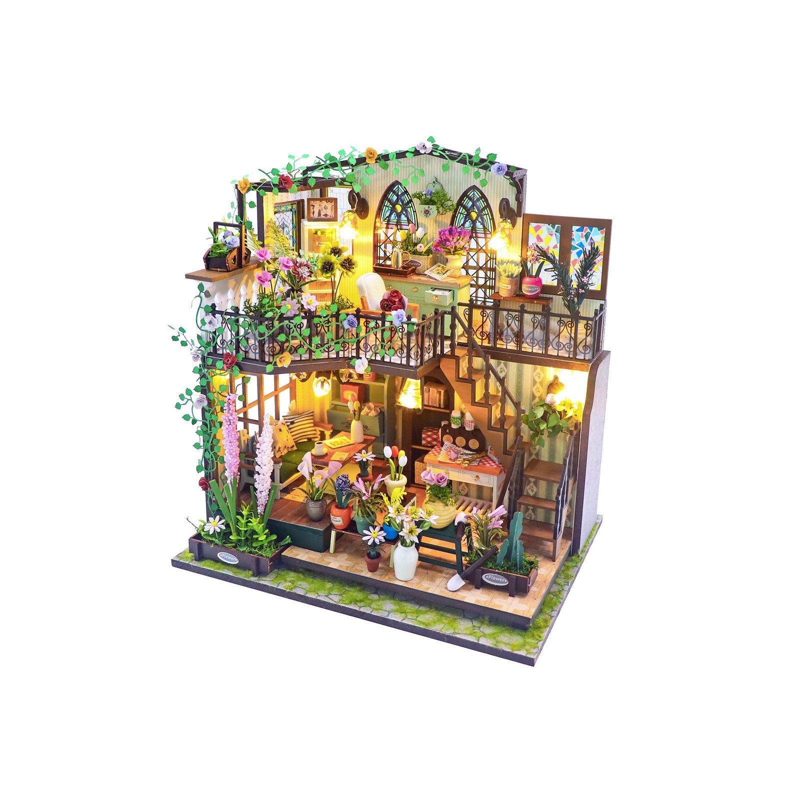 Hands_Craft_DIY_Miniature_House_Kit_Garden_Loft.jpg Garden Loft Book Nook - Image 1