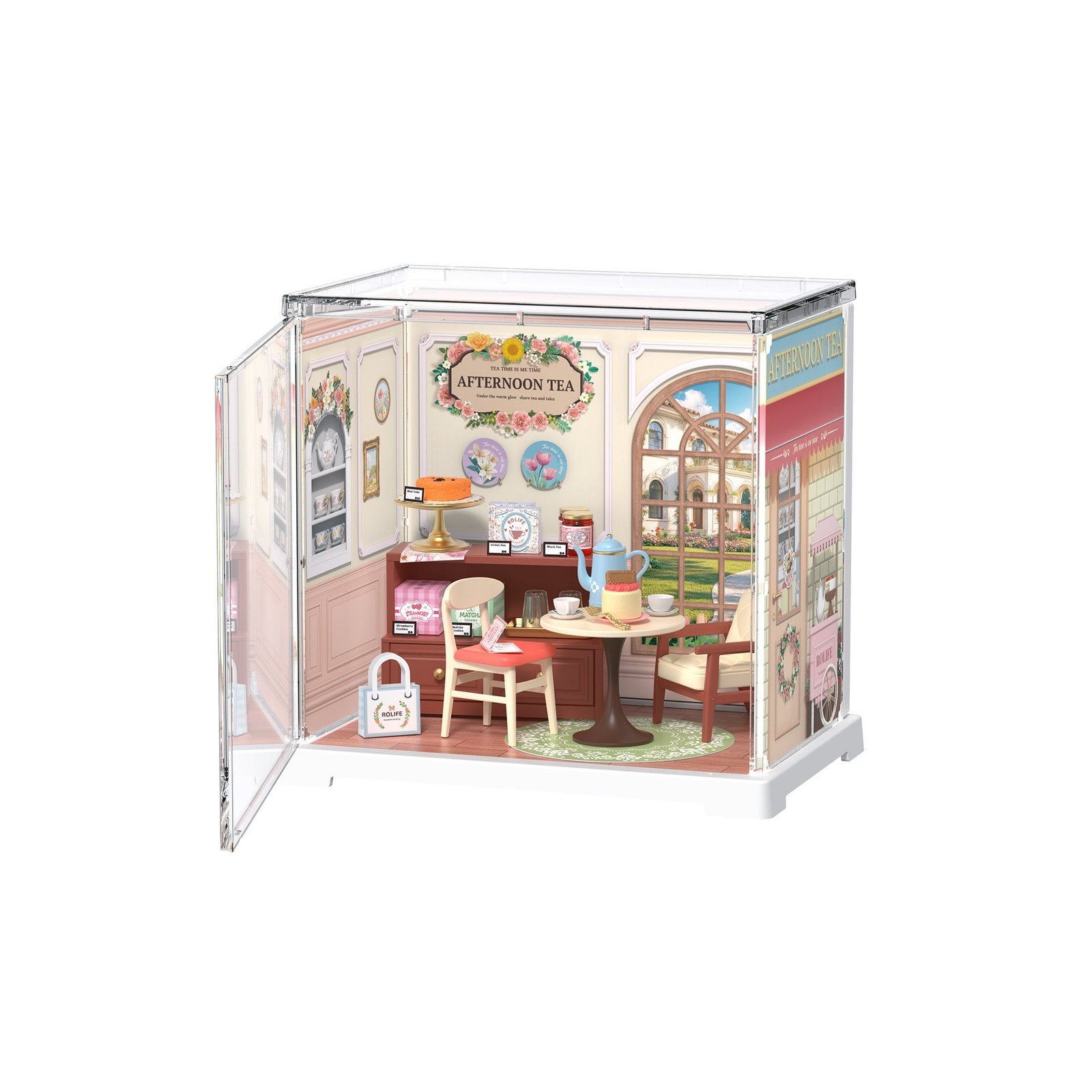 Hands_Craft_DIY_Miniature_House_Kit_Honey_Tea_Lounge.jpg Honey Tea Lounge Book Nook - Image 1