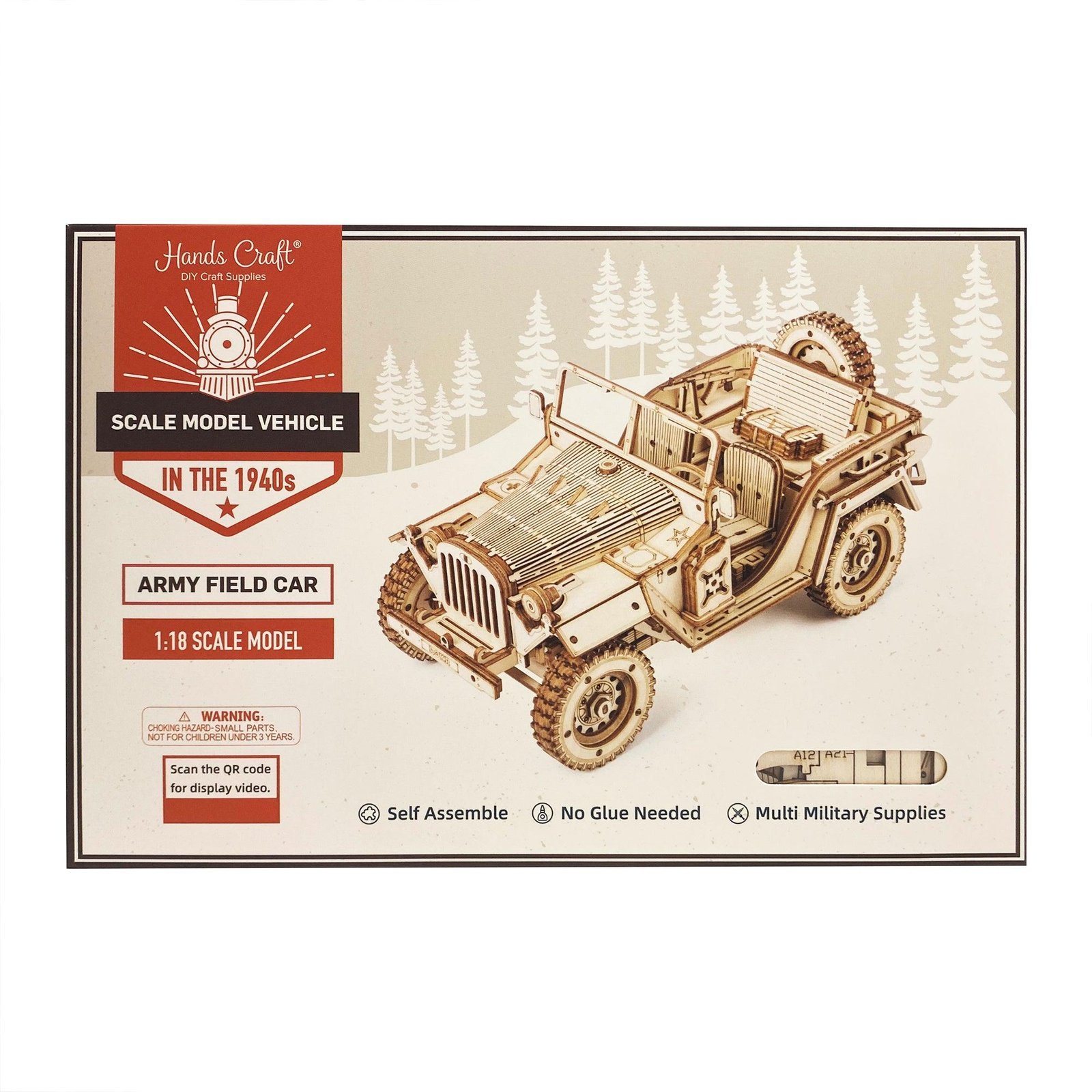 Army Field Car 3D Wooden Puzzle - Image 2