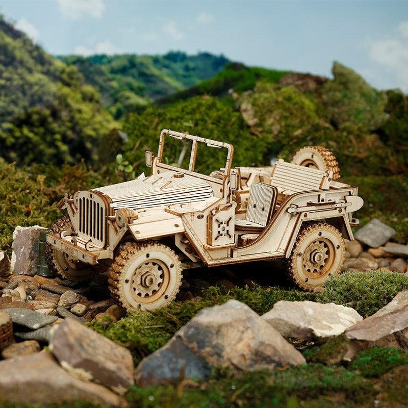 Army Field Car 3D Wooden Puzzle - Image 5