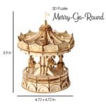 Classic Carousel 3D Wooden Puzzle - Image 3