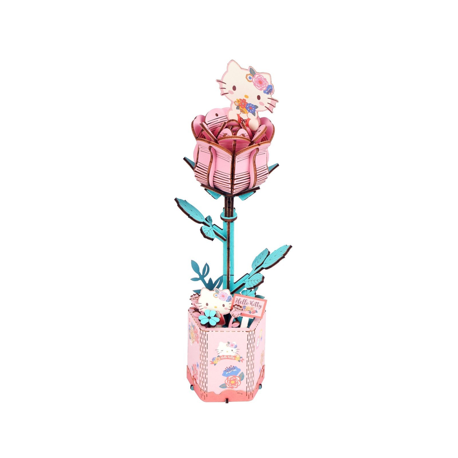 3D Puzzles – Kitty Pink Rose - Image 1