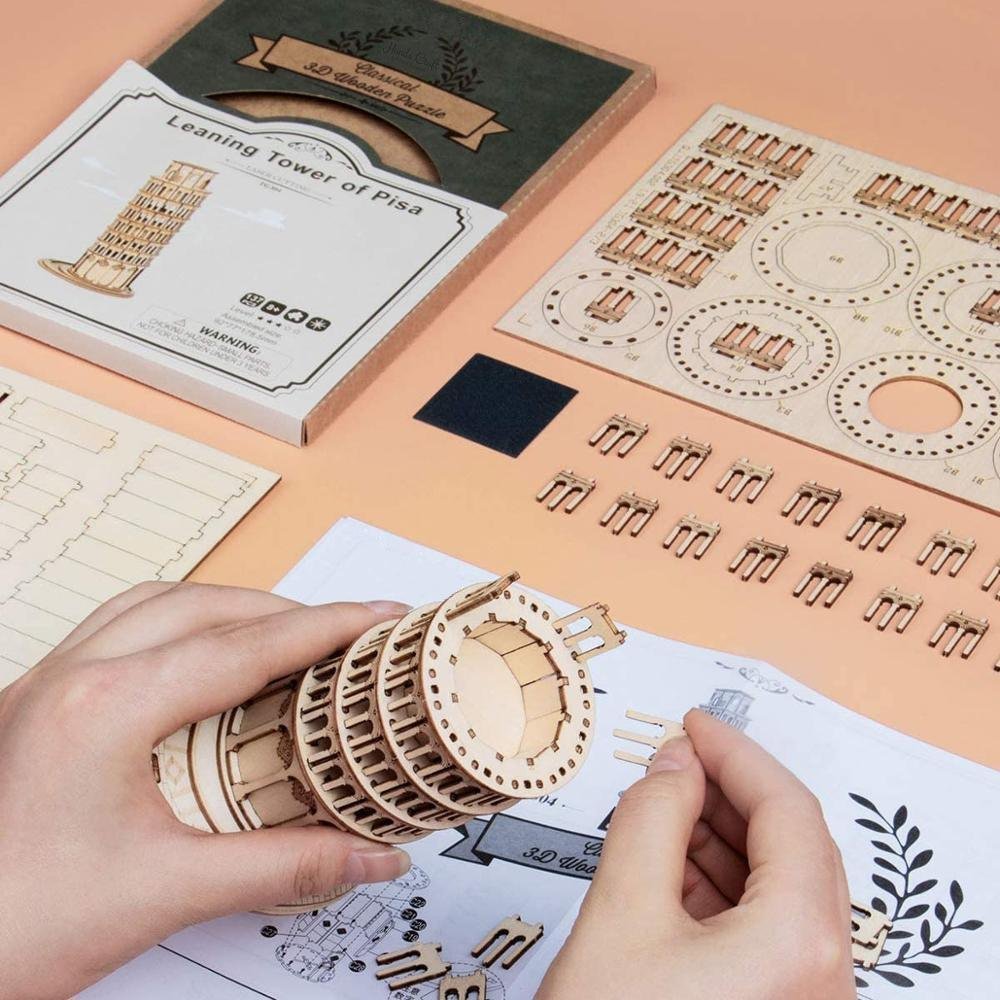 Leaning Tower of Pisa 3D Wooden Puzzle - Image 3