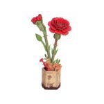 Red Carnation 3D Wooden Puzzle