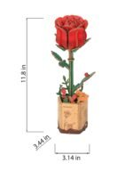 Red Rose 3D Wooden Puzzle - Image 2