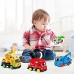 Children’s Mini Alloy Pull Back Car Set - Fire Truck, Excavator & Toy Vehicles 