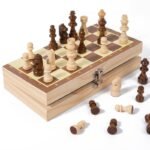 Magnetic Folding Wooden Chess Set – Travel Board Game with Storage
