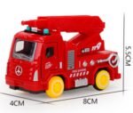 Children’s Mini Alloy Pull Back Car Set - Fire Truck, Excavator & Toy Vehicles  - Image 2