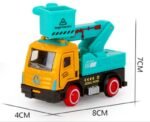Children’s Mini Alloy Pull Back Car Set - Fire Truck, Excavator & Toy Vehicles  - Image 3