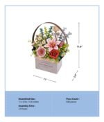 3D Wooden Puzzle – Flower Basket - Image 7