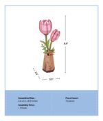 3D Wooden Puzzle – Pink Tulip - Image 5